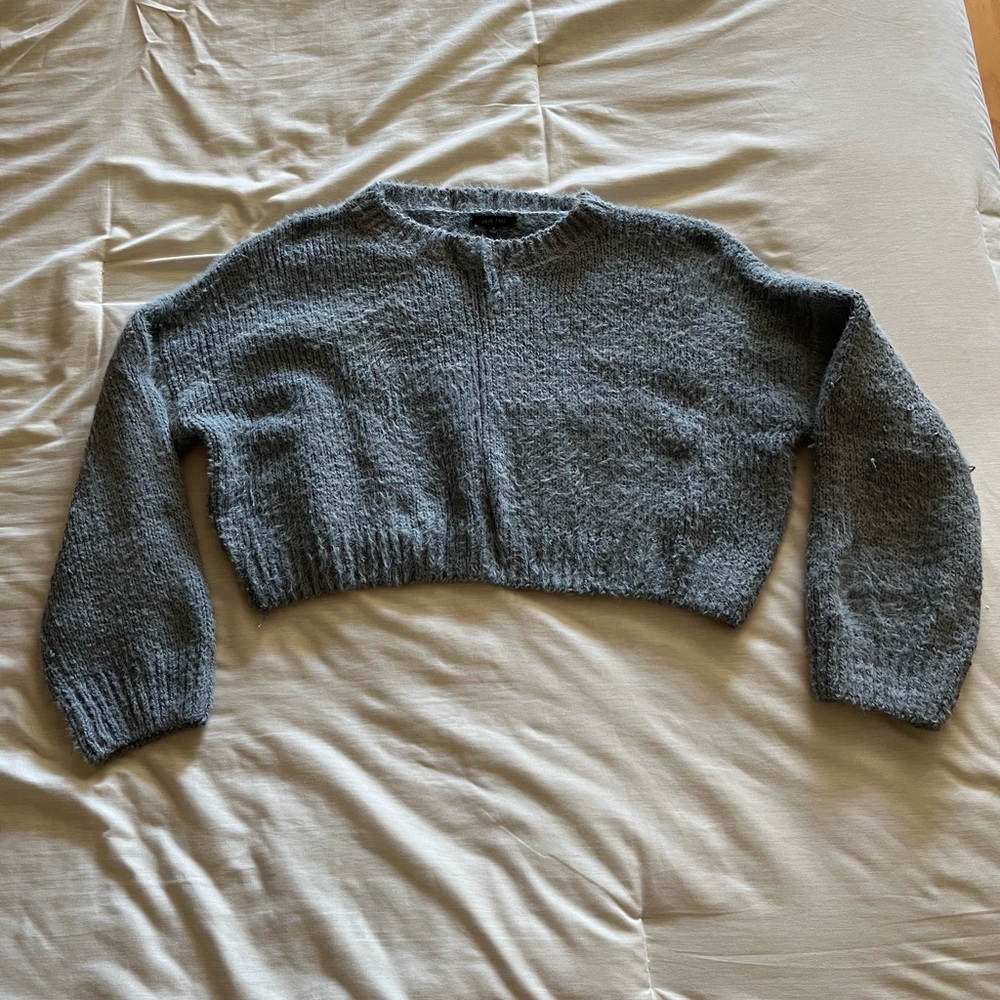 Blue fuzzy sweater